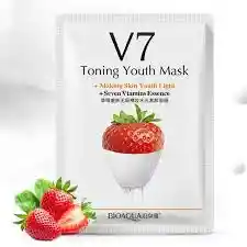 Mascarilla V7 Velo Con Extracto De Fresa Hidratacion Profunda Bioaqua Ref 454