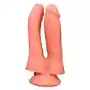 Dildo Doble Clítoris Y Vagina Consolador De Silicona Femenino Para Mujeres Double Blacke