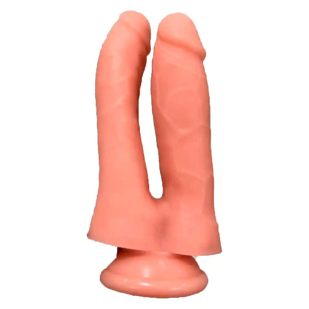 Dildo Doble Clítoris Y Vagina Consolador De Silicona Femenino Para Mujeres Double Blacke