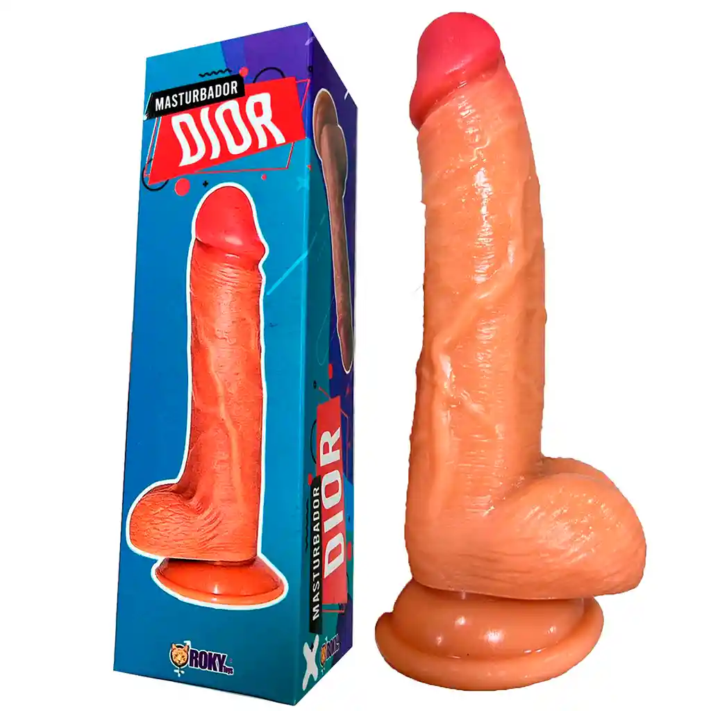 Dildo 19cm Realista Anal Vaginal Con Chupa Ventosa Dior Unisex Juguete Erotico Sexual