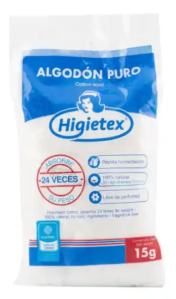 Higietex Algodón Blanco 15gr