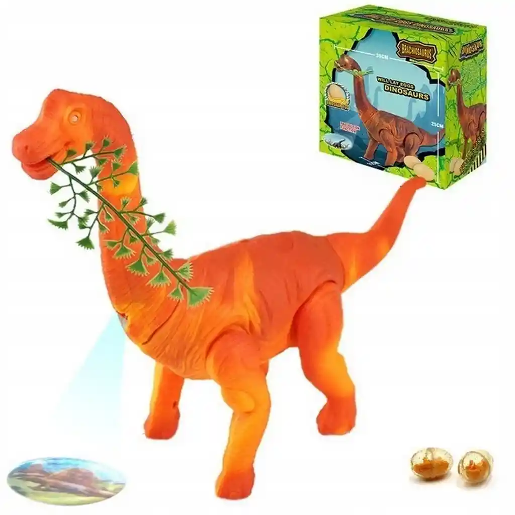 Dinosaurio Rex Pone Huevo Movimiento Luces Sonidos + Bateria