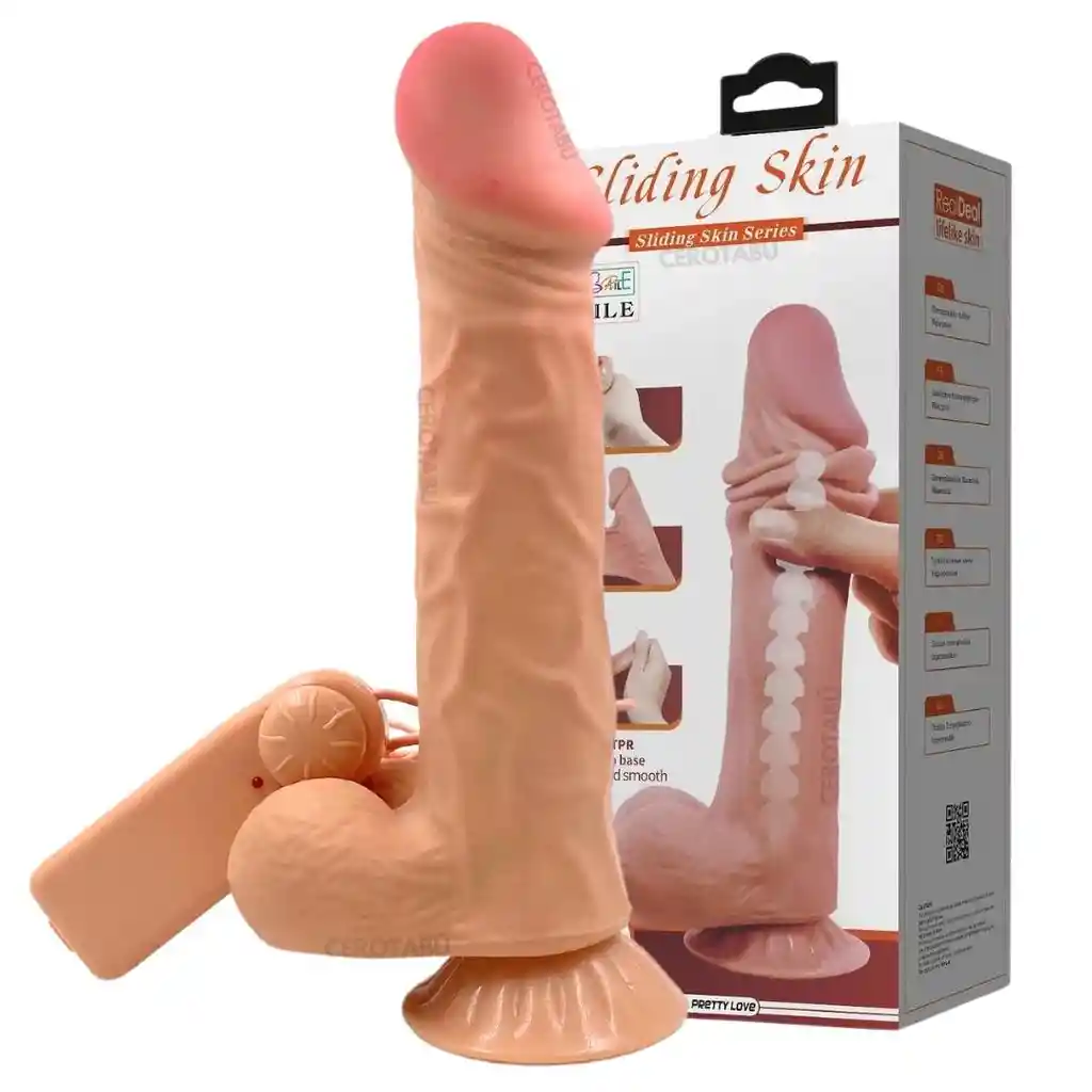 Dildo Vibrador Realista +grande +grueso 24cm Ultrasuve Vertebra