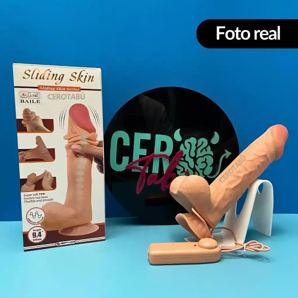 Dildo Vibrador Realista +grande +grueso 24cm Ultrasuve Vertebra