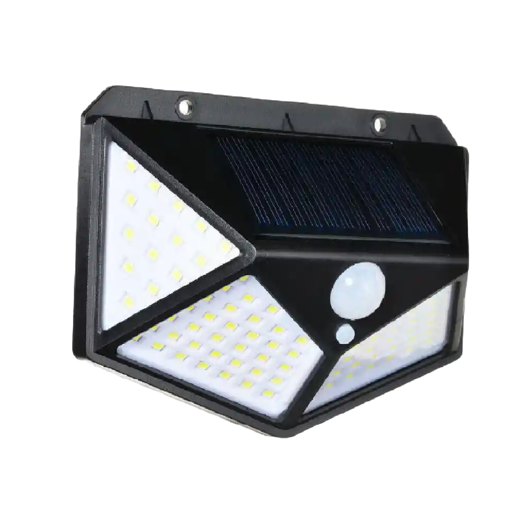 Lámpara Solar 100 Luces Led Exteriores Con Sensor Movimiento