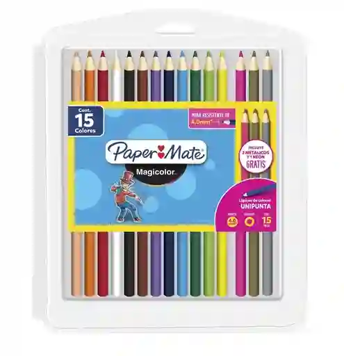 Colores Paper Mate Magicolor Mina 4 Mm X 15 Colores