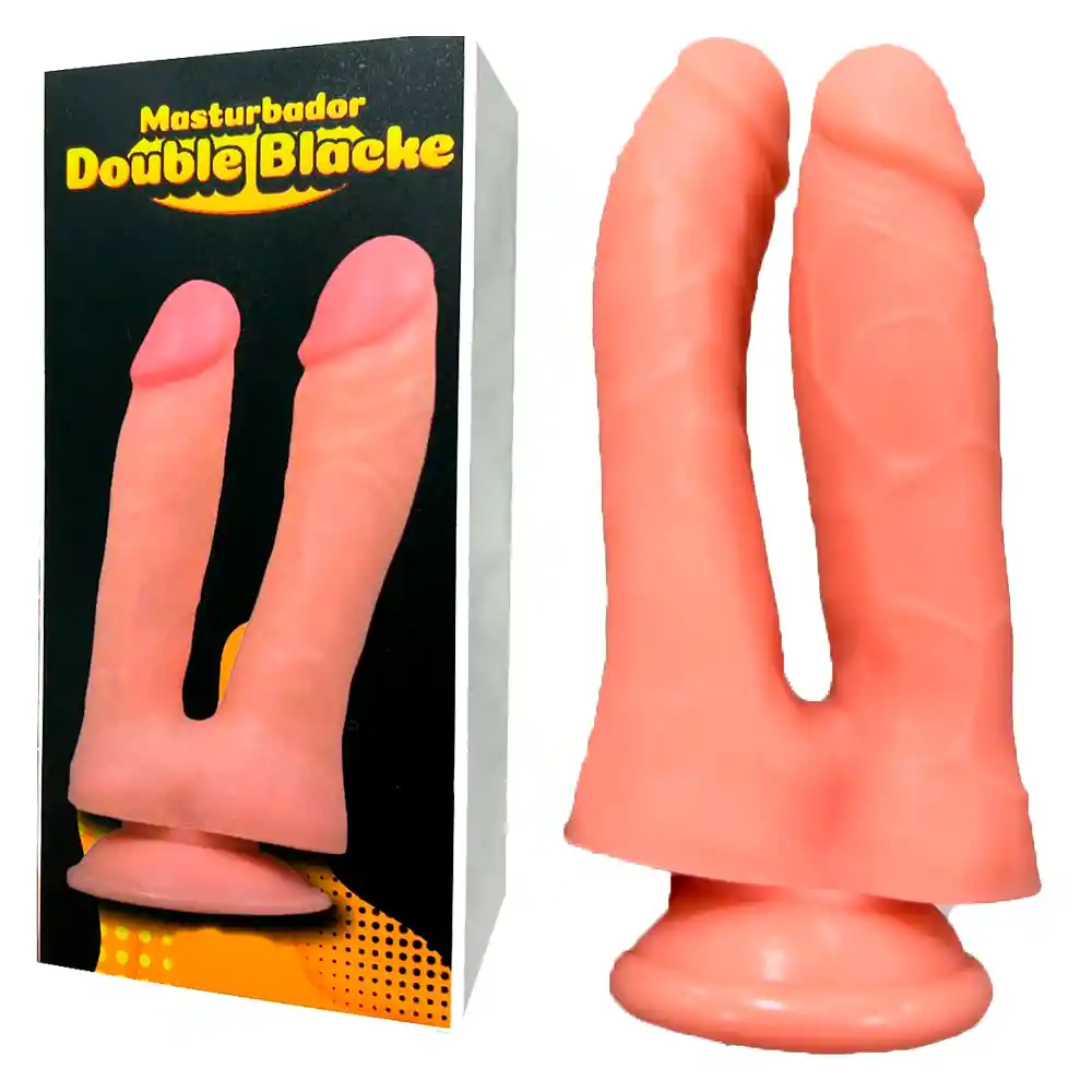 Dildo Doble Clítoris Y Vagina Consolador De Silicona Femenino Para Mujeres Double Blacke