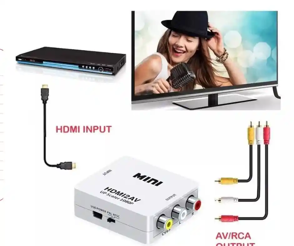 Adaptador Convertidor De Hdmi Rca Análogo Video