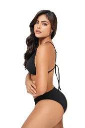 Vestido De Baño Bikini Soleador Copa Removible Carol 70050 | Talla: 34 | Color: Negro