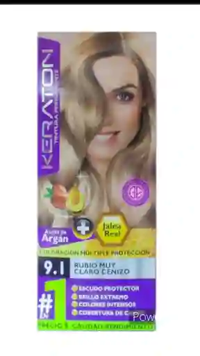 Tinte Keraton 9-1 Rubio Muy Claro Cenizo 60ml