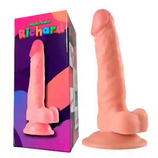 Consolador Pene De 20cm Suave Silicona Con Chupa Ventosa Y Testículos Brown Moreno