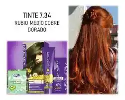 Tinte Keraton 7-34 Rubio Medio Cobre Dorado 60ml