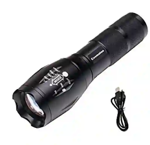 Linterna Led Recargable Con Zoom