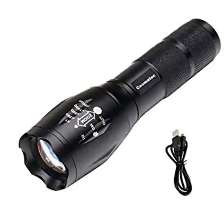 Linterna Led Recargable Con Zoom