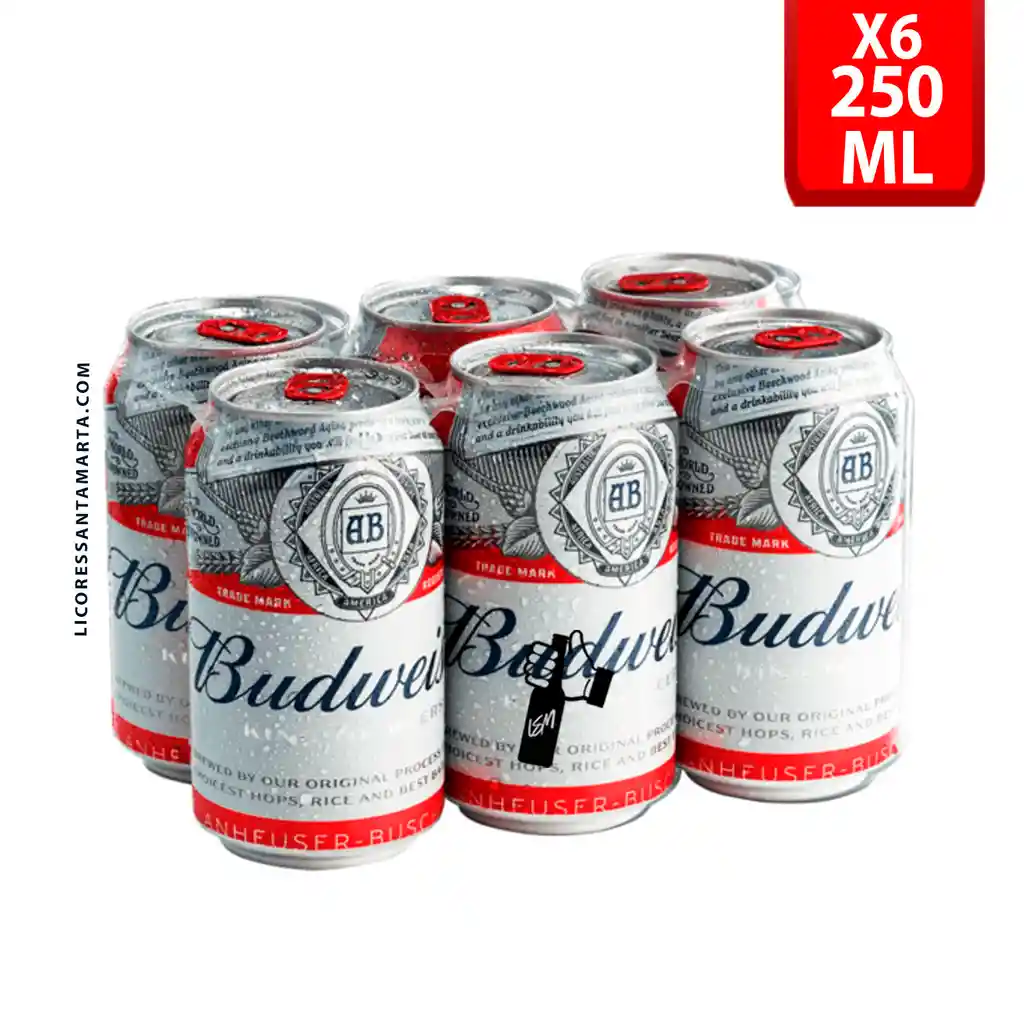 Budweiser Lata 250ml Six Pack