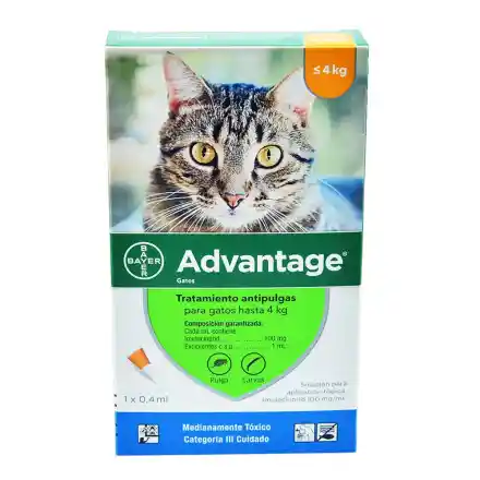 Advantage Gatos Hasta 4 Kg Antipulgas Para Gatos Advantage Para Gatos 4kg