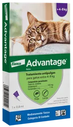 Advantage Gatos Hasta 4 A 8 Kg Antipulgas Para Gatos Advantage Para Gatos 4 A 8kg