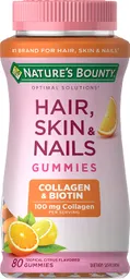 Biotina Hair, Skin Y Nails Gummies De Natures Bounty 80 Gomas Cony Colageno Americana Original