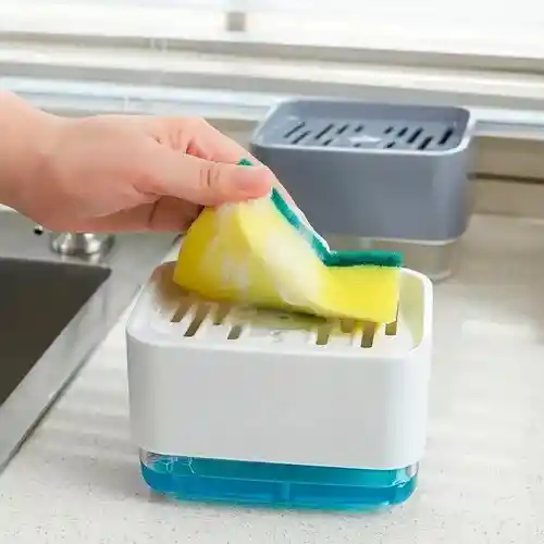 Dispensador De Jabón Para Cocina Con Soporte Para Esponja