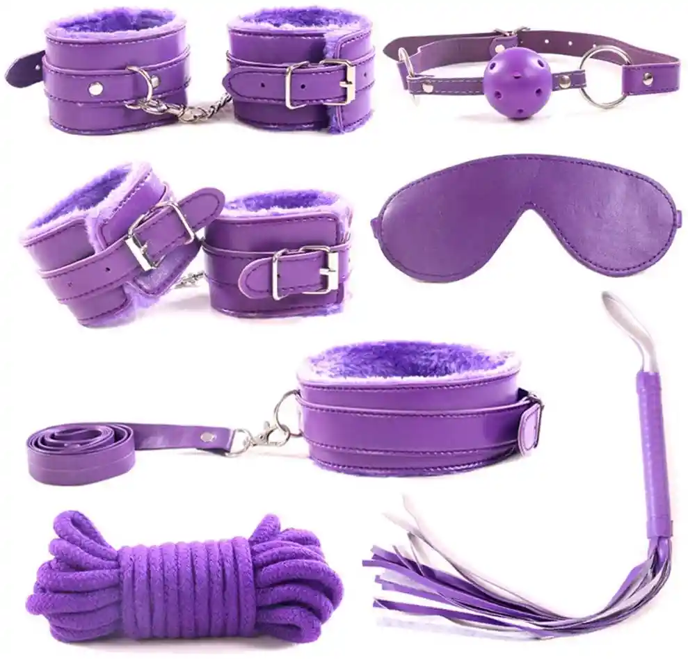 Kit Amarre X 7, Kit Bondage. Color: Morado