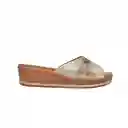 Calzado Zapato Mujer Casual Sandalia Dama Karla Chacon Monica Dorado 40