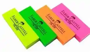 Borrador Fluorescente Faber Castell Colores Surtidos