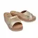 Calzado Zapato Mujer Casual Sandalia Dama Karla Chacon Monica Dorado 40