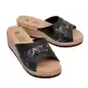 Calzado Zapato Mujer Casual Sandalia Dama Karla Chacon Monica Negro 39