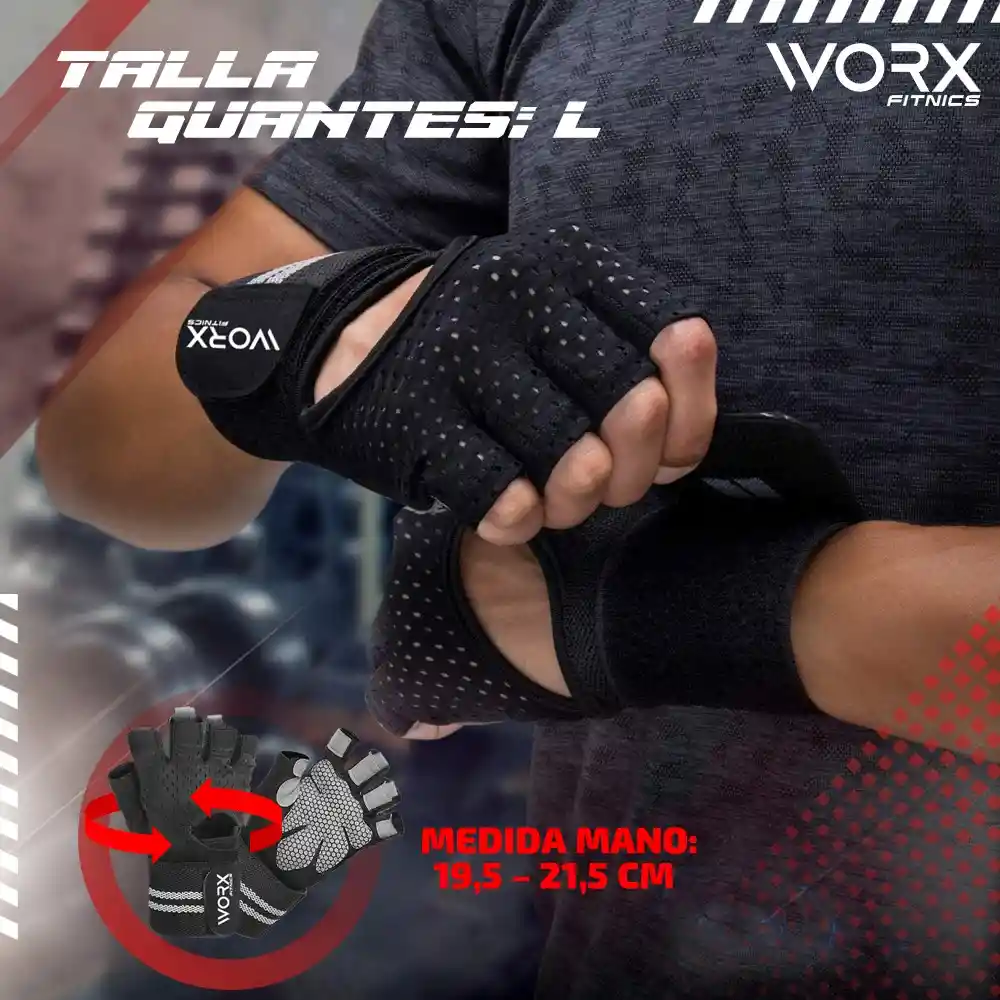 Guantes Con Muñequera Worx Entrenamiento Talla - L