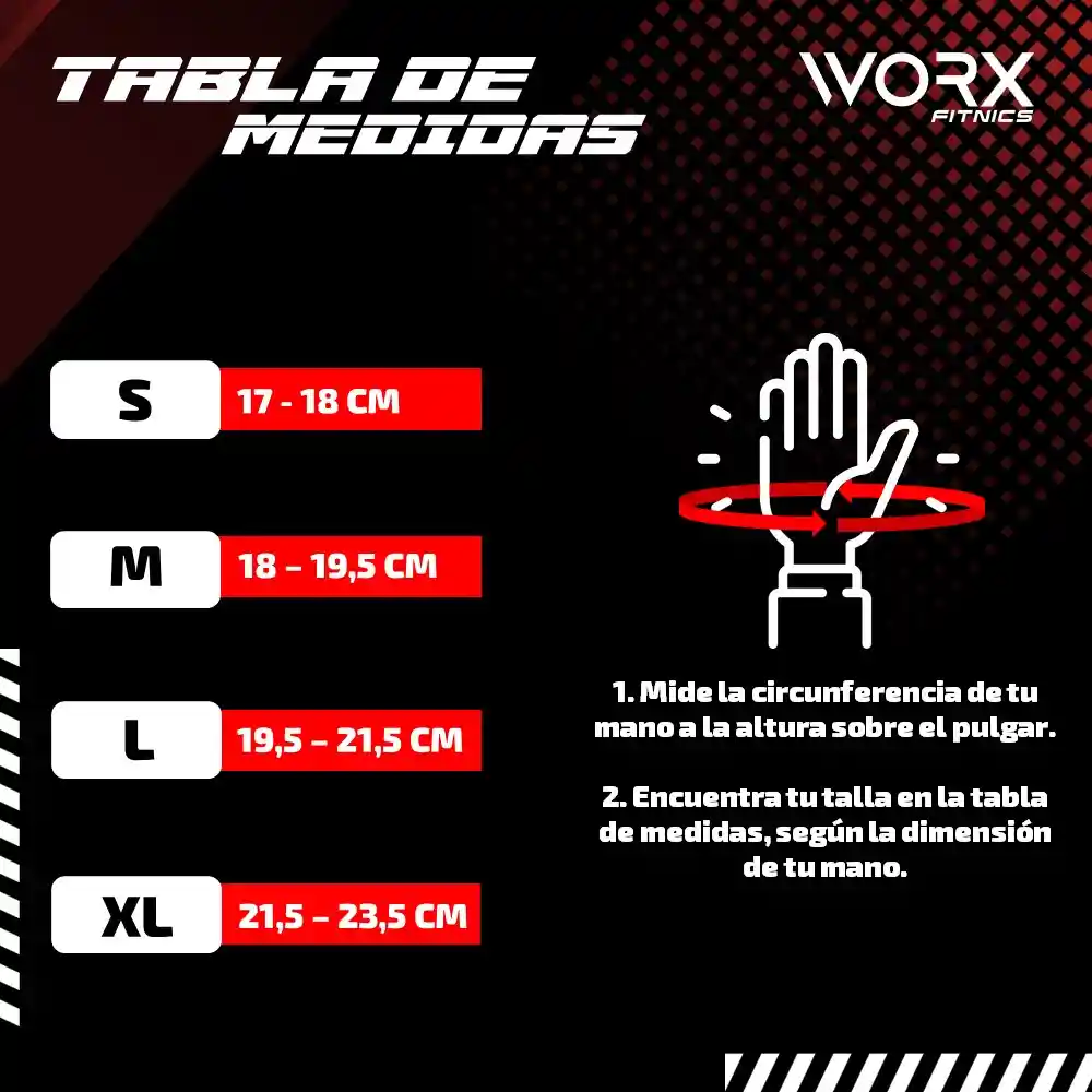 Guantes Con Muñequera Worx Entrenamiento Talla - L