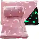 Cobija Magica Luminosa De Estrellas Rosada