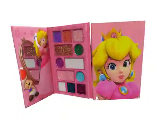 Maquillaje Paleta De Sombras Princesa Peach Mario Bros Con Espejo