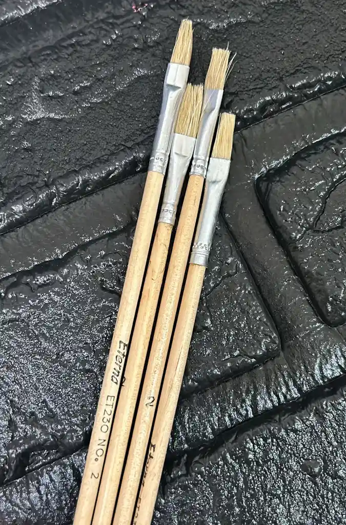 Pincel Plano Madera #2