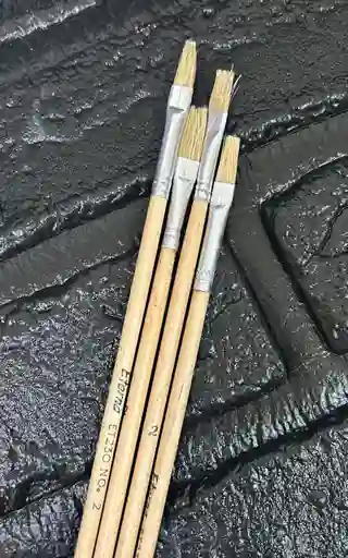Pincel Plano Madera #2