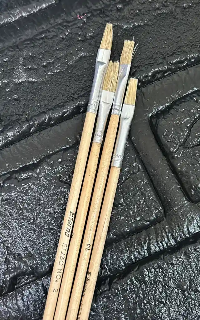 Pincel Plano Madera #2