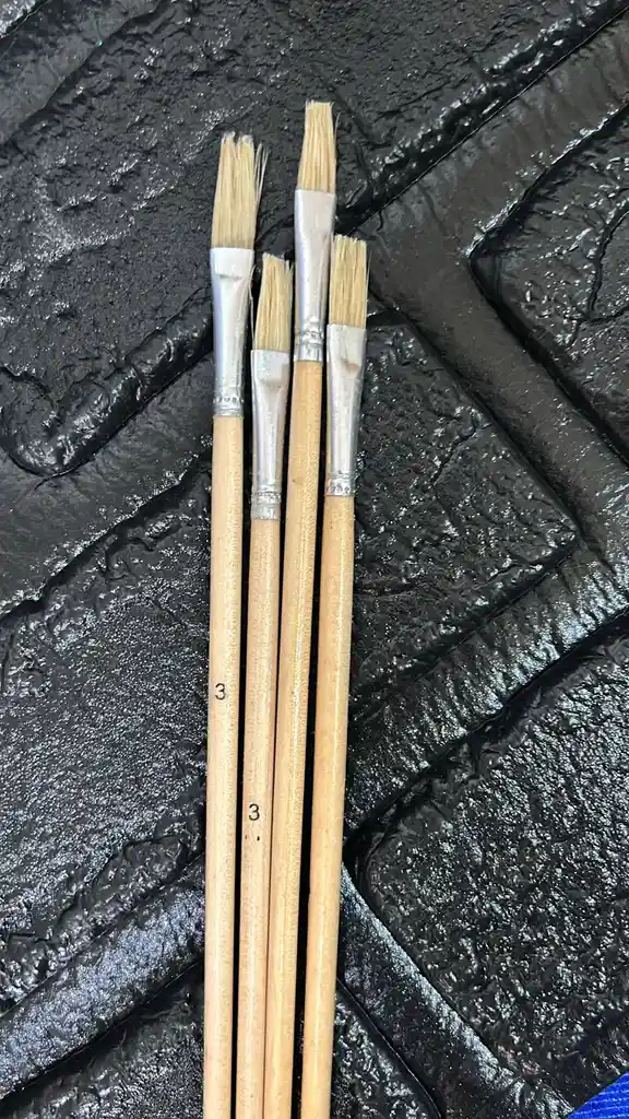 Pincel Plano Madera #3