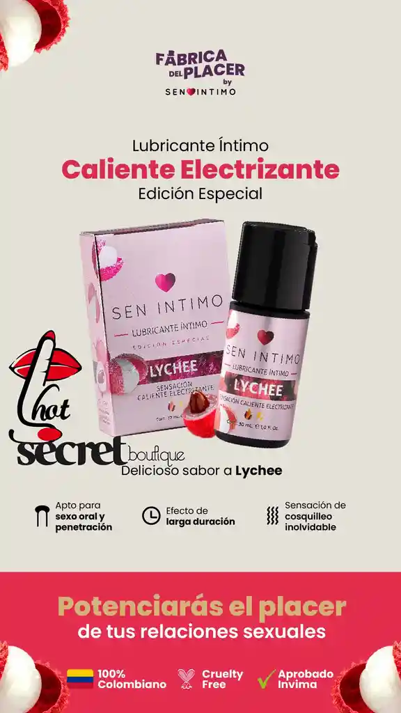 Lubricante Intimo Edicion Especial Lychee Electrizante