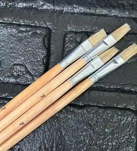 Pincel Plano Madera #7