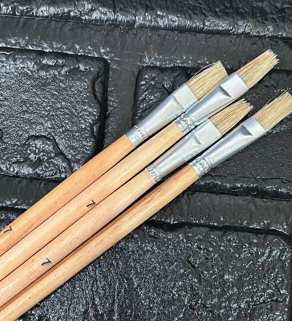 Pincel Plano Madera #7