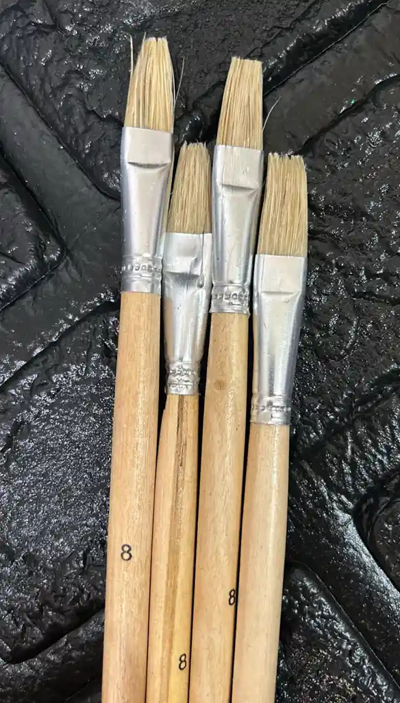 Pincel Plano Madera #8