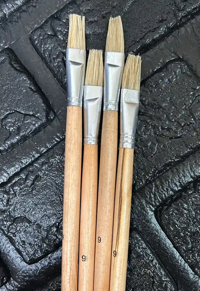 Pincel Plano Madera #9