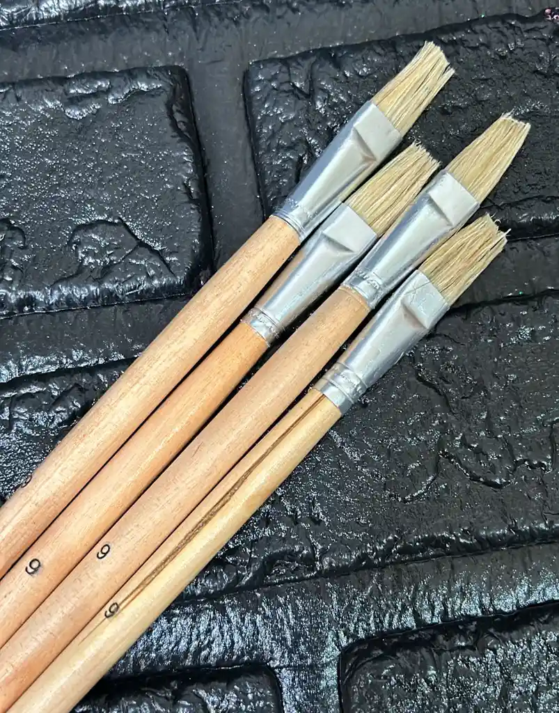 Pincel Plano Madera #9
