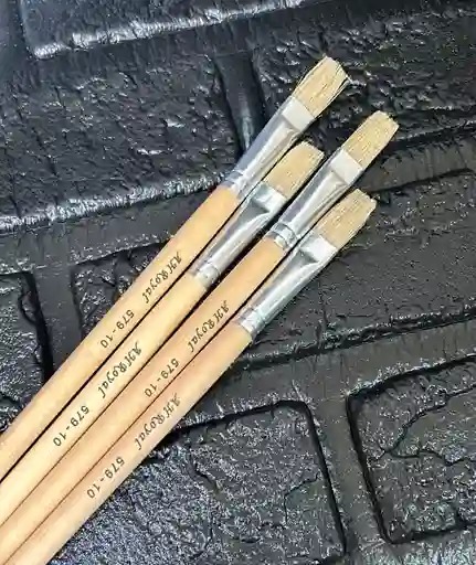 Pincel Plano Madera #10
