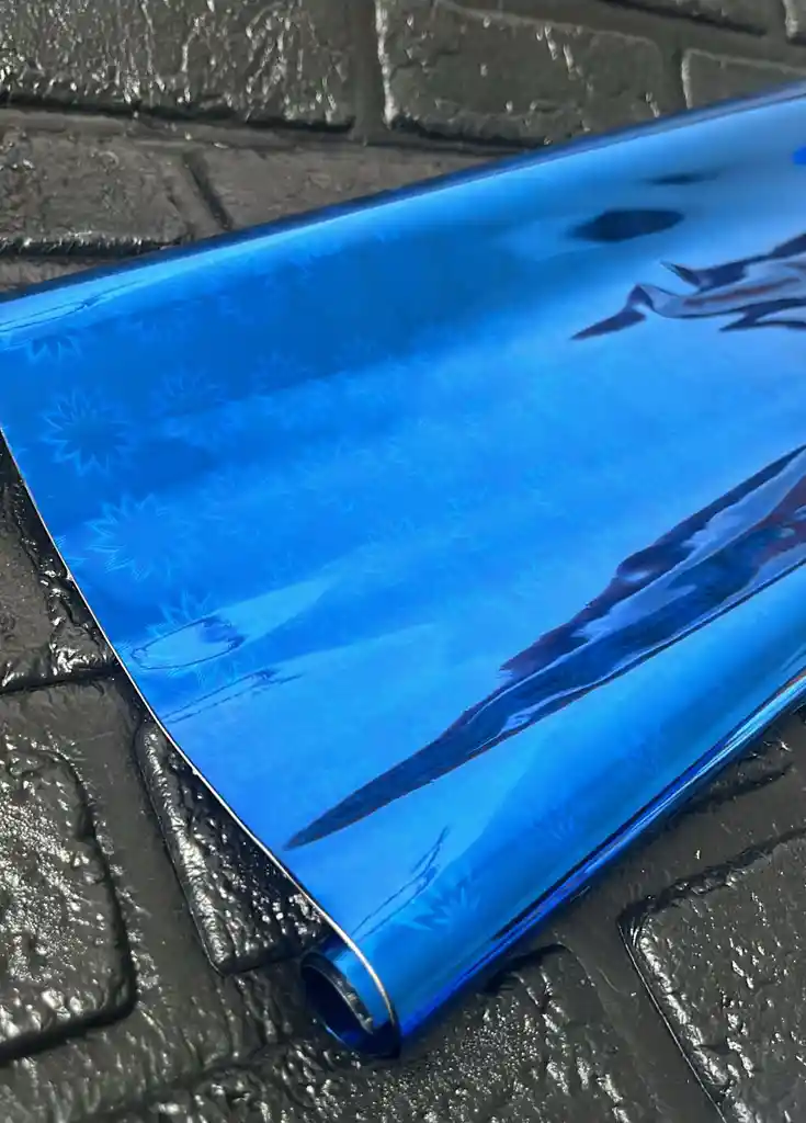 Papel Regalo Metalizado Azul Oscuro
