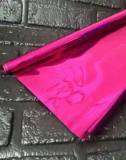 Papel Regalo Metalizado Fucsia