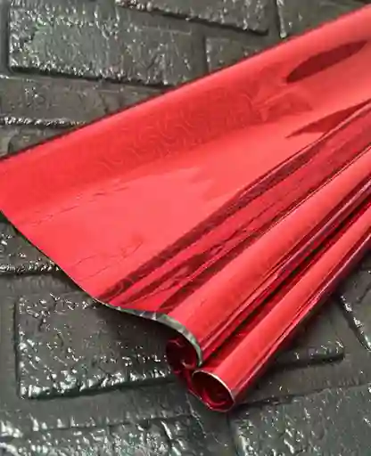Papel Regalo Metalizado Rojo