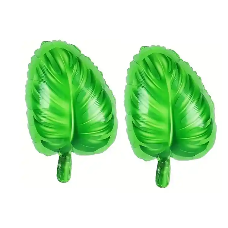 2 Globos En Forma De Hojas Verdes Para Decoración Fiesta