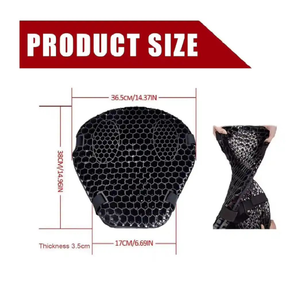 Almohadilla De Moto Universal Honeycomb 3d A Prueba De Golpe