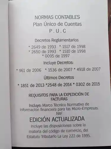 Plan Único De Cuentas P.u.c