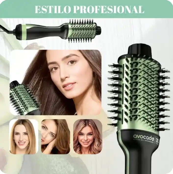 Cepillo Secador De Aguacate E Hidratante Y Moldeador De Cabello